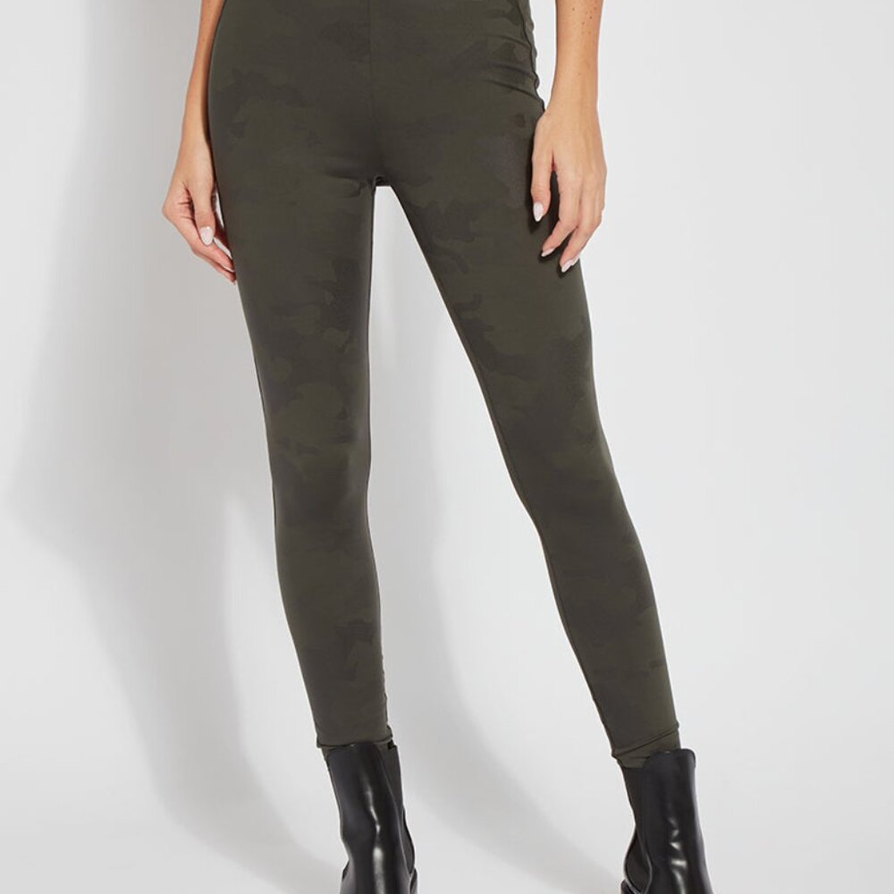 Lysse Matilda Snake Foil Legging-Dark Cedar